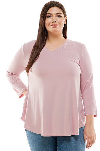 Long Sleeve Top w/ V-neck