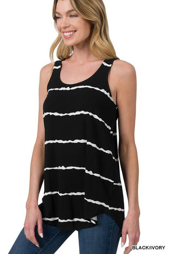 Black Stripe Tank Top