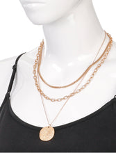 Load image into Gallery viewer, Fran Dainty Layered Chain Disc Necklace