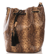 Load image into Gallery viewer, Shannon Snakeskin Tote Bag