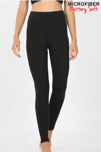 Curvy Microfiber Full Length Legging