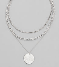 Load image into Gallery viewer, Fran Dainty Layered Chain Disc Necklace