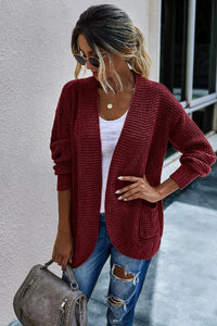 Cardi Solid Open Front Cardigan